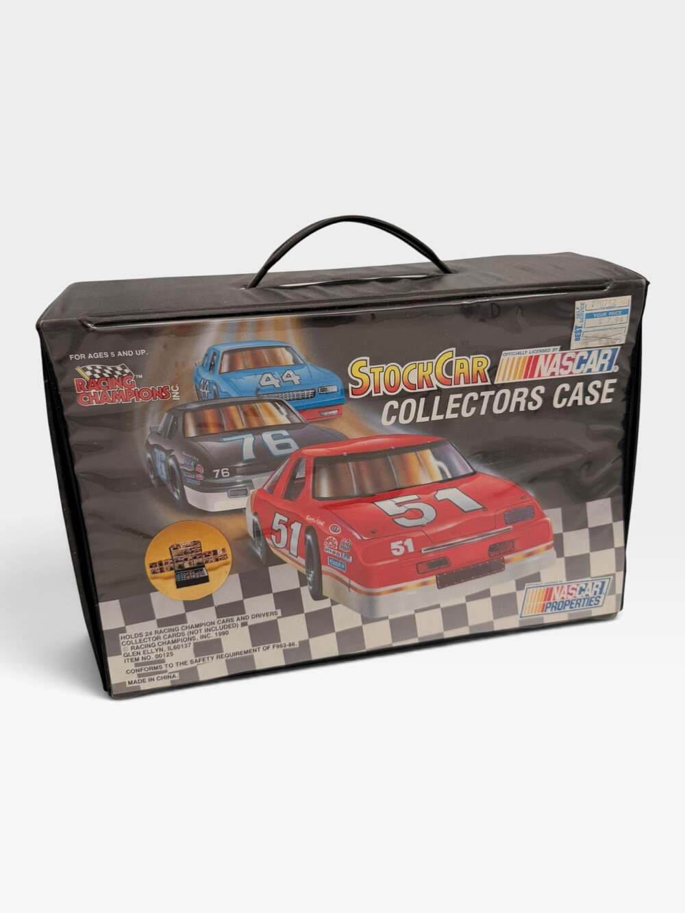 1990 Racing Champions Stock Car NASCAR Collector's Case with 4 Diecast Cars